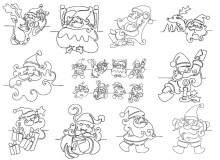 Stickserie - Good Santa Motivborte E2E